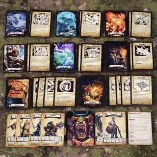 Game cards and Hero material HeroQuest First Light cards